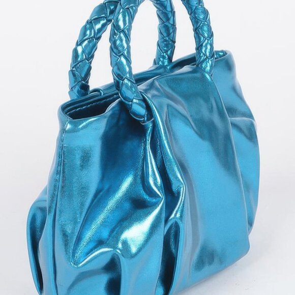 Metallic Top Handle Crossbody Bag - Picture 2 of 7